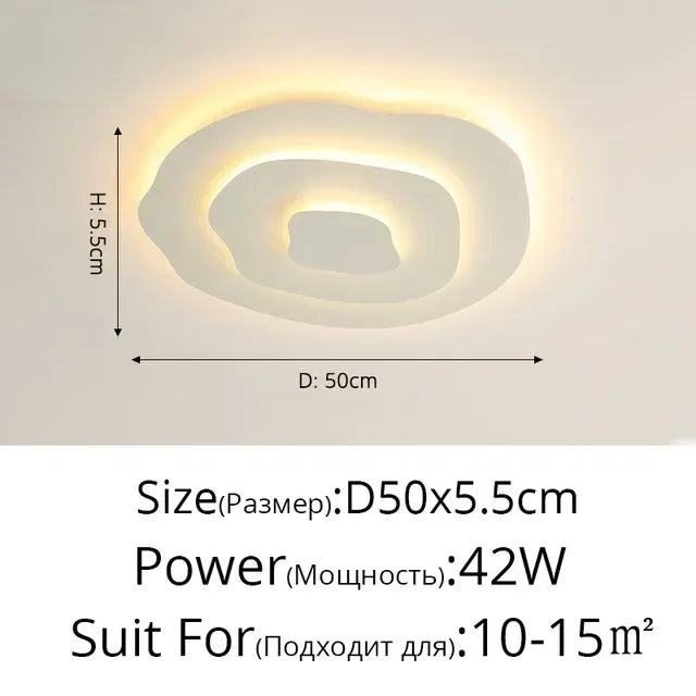 Nordic Corrugated Bedroom Chandelier – Creative Flush Mount Ceiling Light for Bedroom, Living Room & Terrace