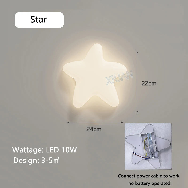 White Cloud LED Wall Lamp – Children's Nursery and Bedroom Bedside Light in Soft PVC for Kids and Baby Rooms