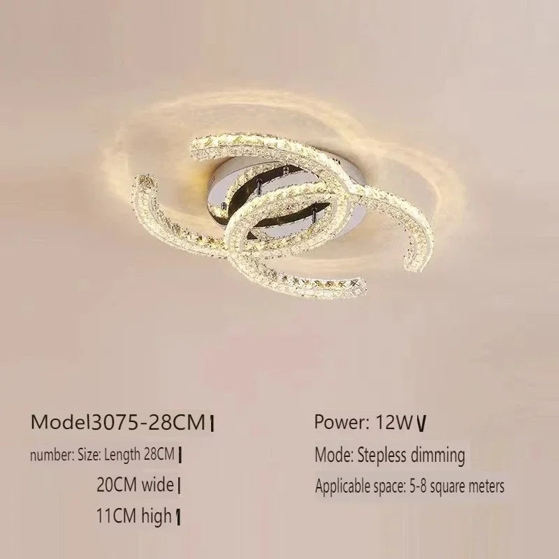 Modern 2024 Special-Shaped Crystal Chandelier – Elegant LED Ceiling Light for Living Room & Dining Room