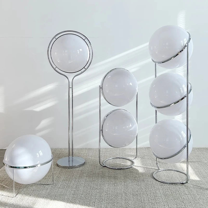 Lampadaire boule LED moderne – Lampe sur pied Art déco pour salon et chambres d'hôtel