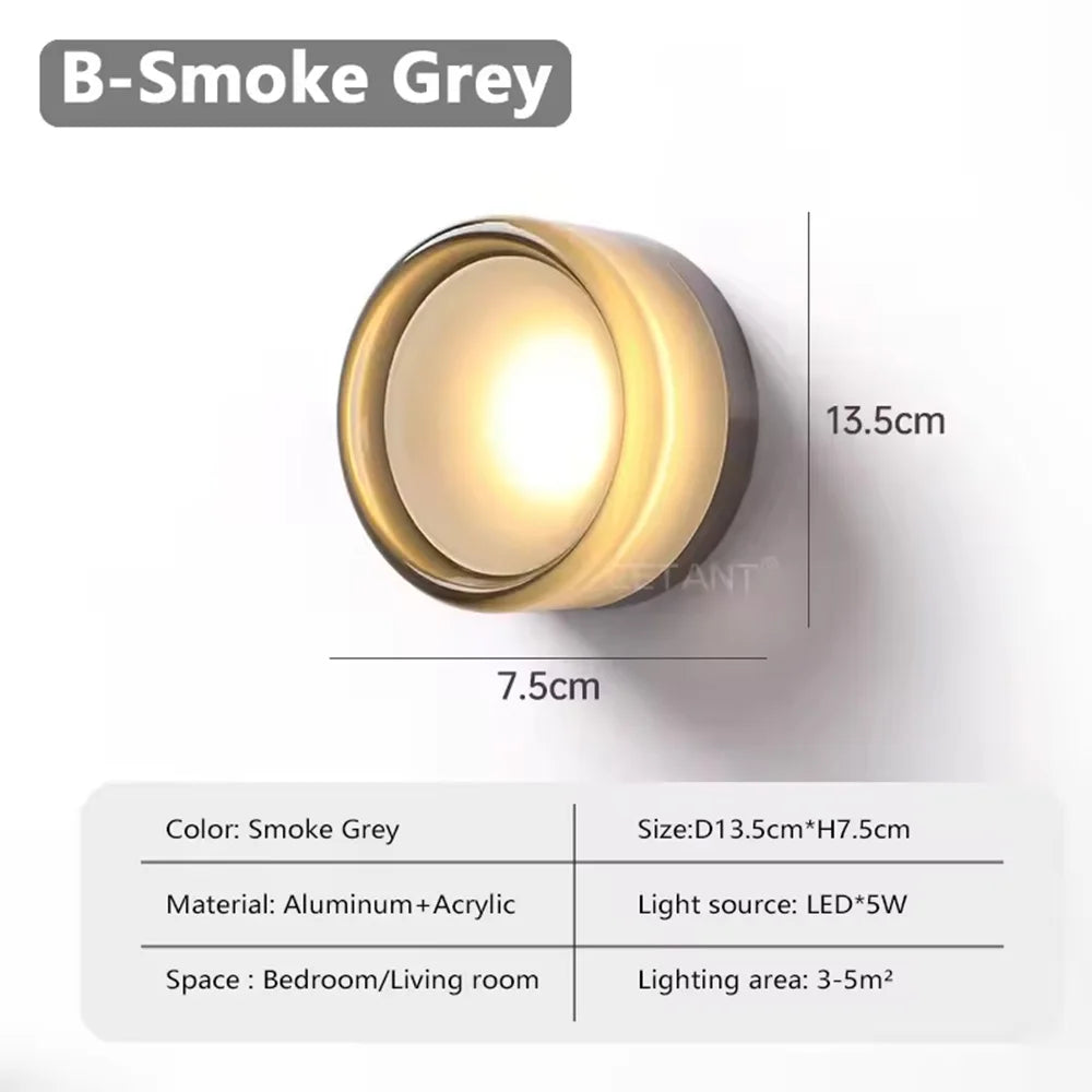 Nordic Jelly Design LED Wall Lamp – Modern Acrylic Lamp; Aluminum Decorative Sconce for Bedroom, Corridor, Study, and Home Interiors