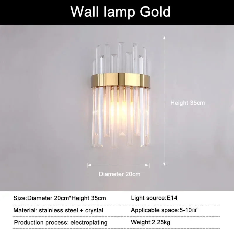 Light Luxury Crystal Chandelier – Modern LED Pendant for Living Room, Bedroom & Villa Decor