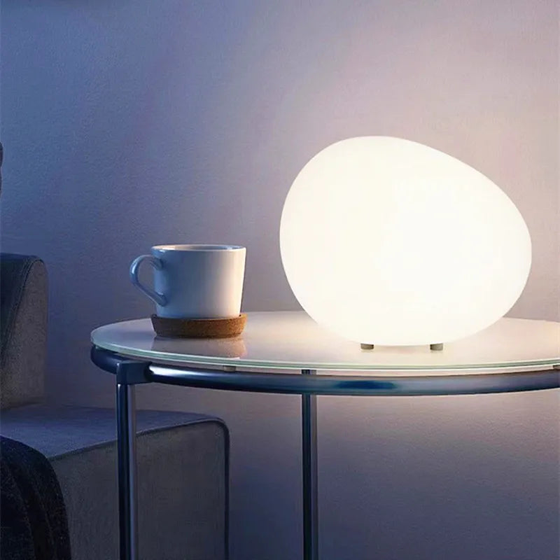 Cobblestone Night Light – Modern Minimalist Decorative Bedside Table Lamp