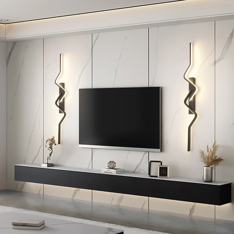 Modern Long LED Wall Lamp – Nordic Aluminum Decorative Light for Living Rooms, Corridors, and Home Interior Walls