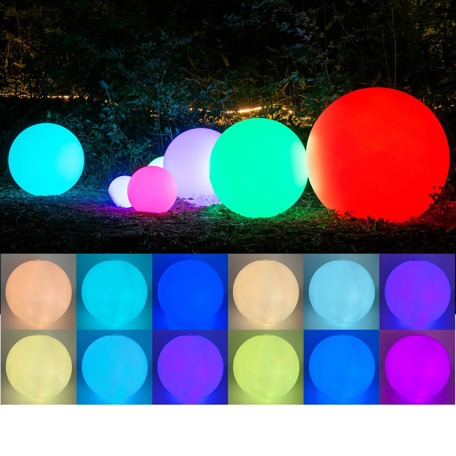 Solar LED Ball Light with Remote Control – 16-Color Adjustable IP65 Waterproof Sphere Lamp for Garden & Lawn Decoration