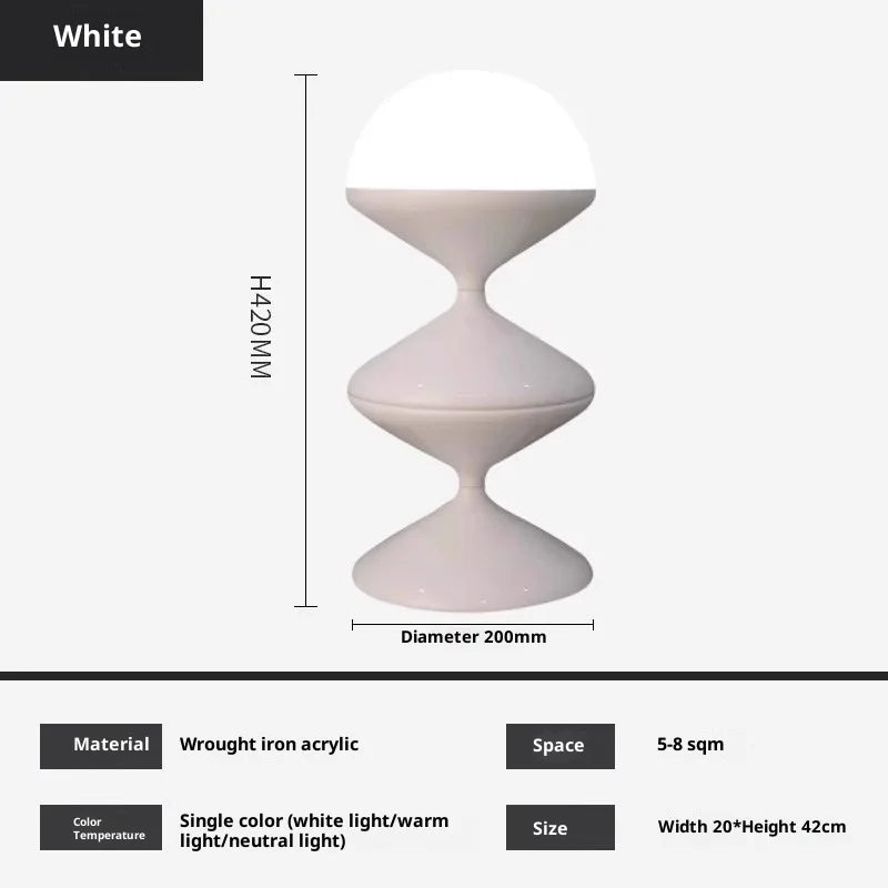 Scandinavian Mid-Century Cream Gourd Floor Lamp – Organic Modern LED Lighting for Living Room and Bedroom