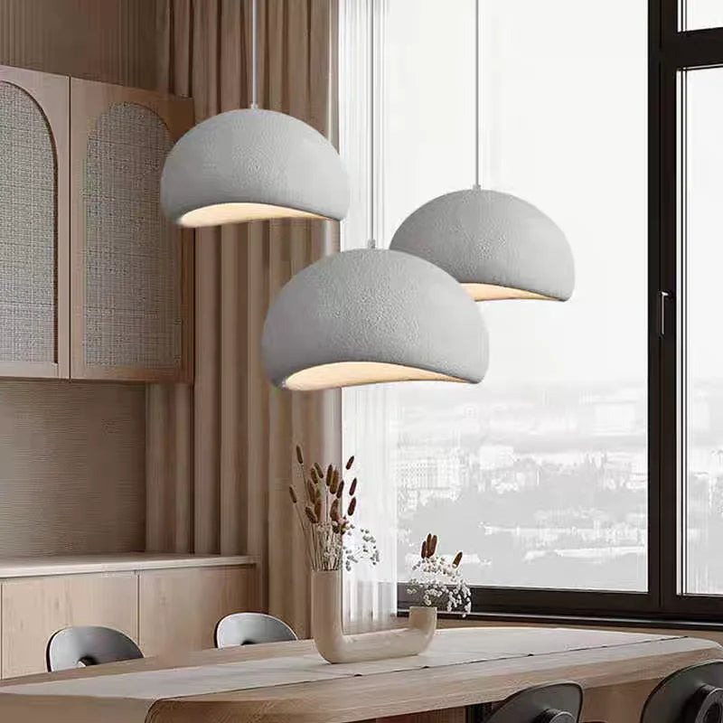 Nordic Wabi Sabi Ceiling Chandelier – Modern E27 LED Pendant Light for Dining Table, Living Room, Bedroom