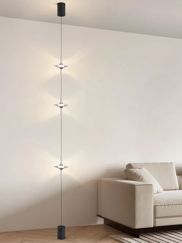 LED Modern Crystal Floor Lamp – Creative Hanging Bedside Light for Bedroom, Living Room, Study, and Hotel Corner Decoration