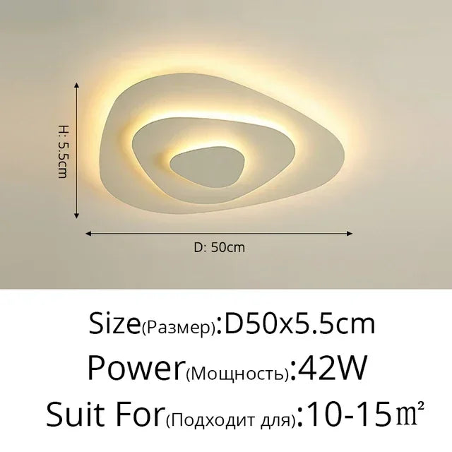 Nordic Corrugated Bedroom Chandelier – Creative Flush Mount Ceiling Light for Bedroom, Living Room & Terrace