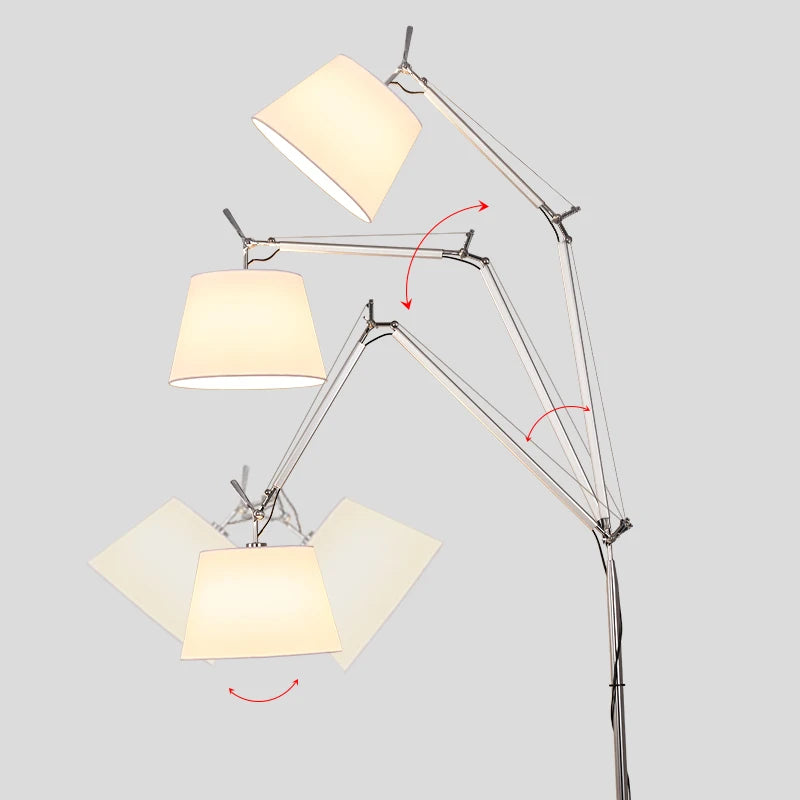 Long Arm Adjustable Floor Lamp – Modern Nordic LED Reading Light for Bedroom, Study, Office