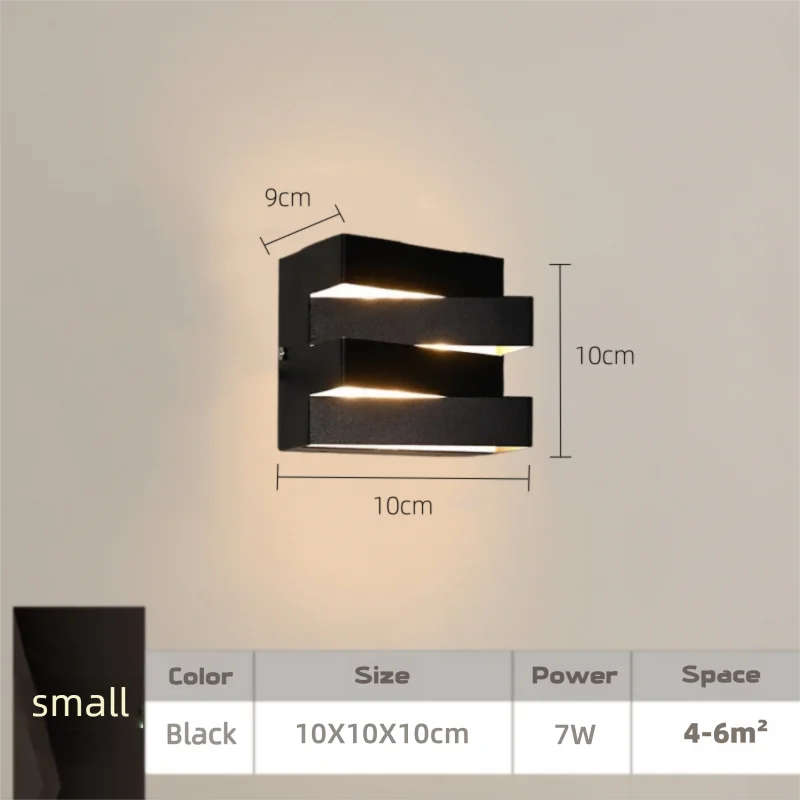 Modern Outdoor Square LED Wall Lamp – Waterproof Lighting for Villa, Garden, Porch, Bedroom, Walkway & Indoor or Outdoor Use