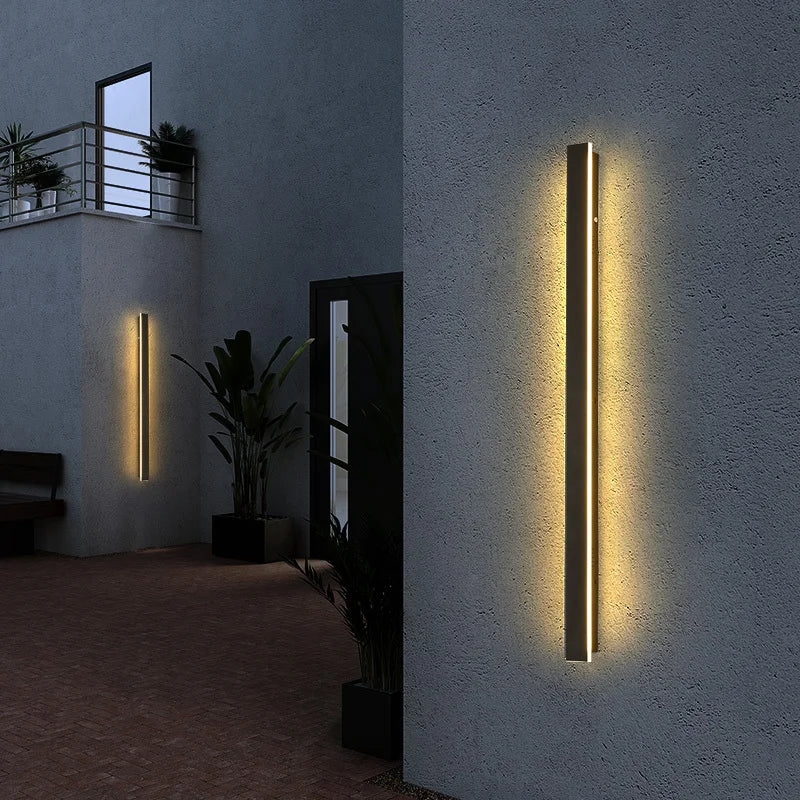 LED Outdoor Wall Light – Modern Waterproof IP65 Long Exterior Lamp for Villa, Porch, Garden, Patio, Garage