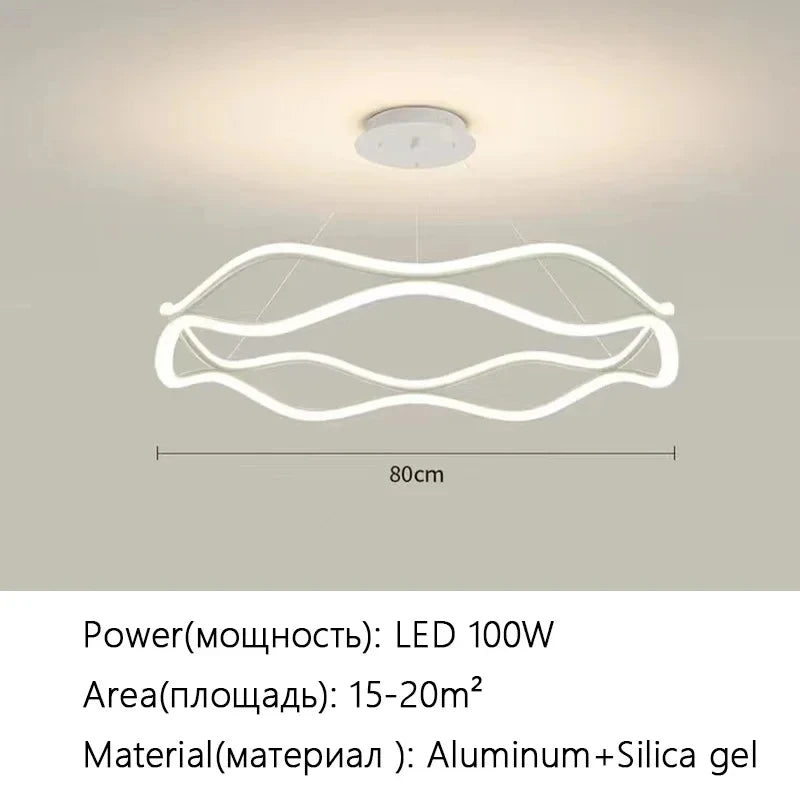 Modern Minimalist Restaurant Chandelier – Nordic Luxury LED Ceiling Light for Living Room, Bedroom & Dining Spaces