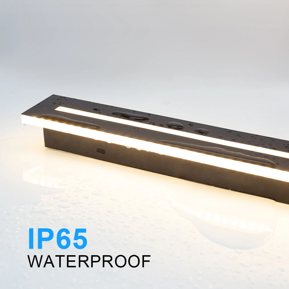 Waterproof IP65 Long LED Wall Sconce – Modern Outdoor Garden and Exterior Wall Lighting