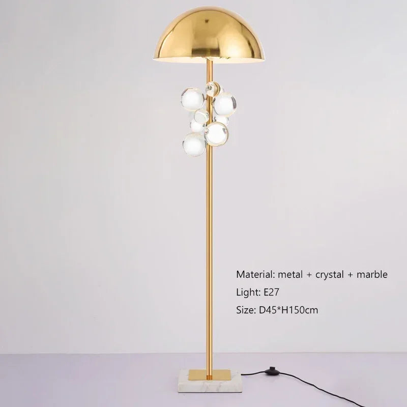 Creative Color Crystal Desk Lamp – Luxury Golden Art Deco Lighting for Bedroom, Living Room, and Villa Décor