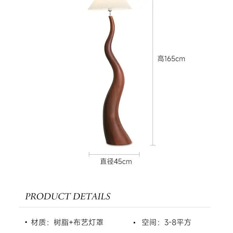 Modern Minimalist Pleated Floor Lamp – Vertical Lighting for Bedrooms, Studies, and Living Spaces