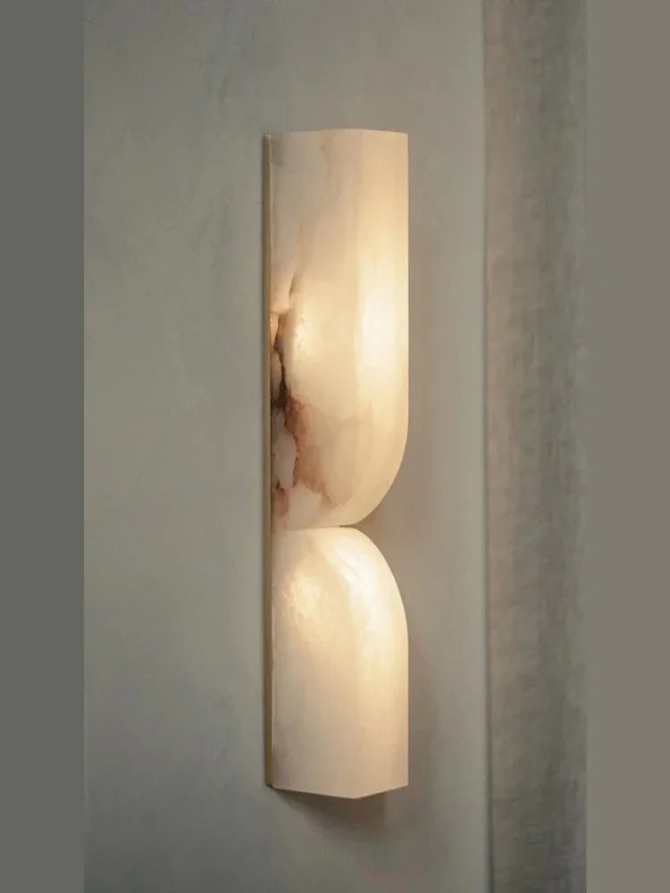 Modern Marble LED Wall Lamp – Warm Ambient Copper Sconce for Bedroom, Living Room, and Interior Décor Walls