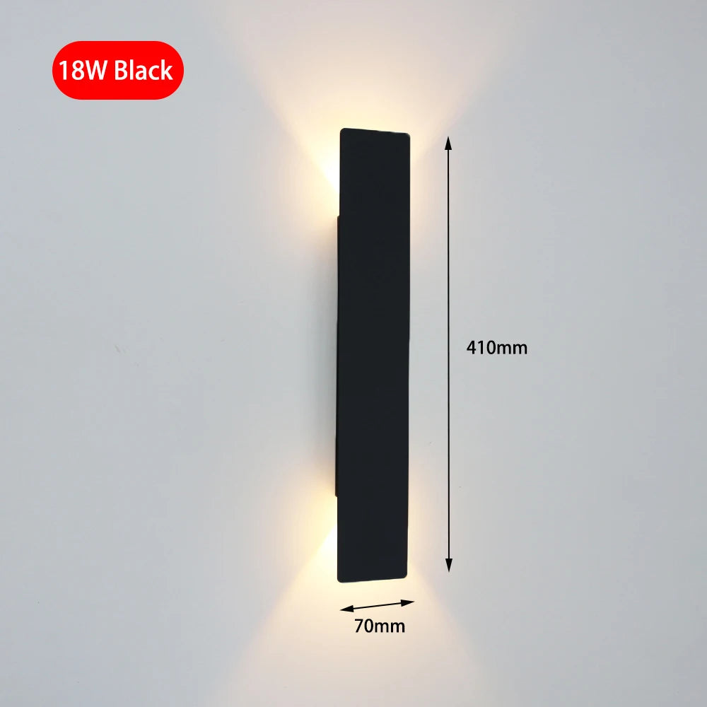 Modern LED Up &amp; Down Wall Lamp – Aluminum Indoor Sconce for Bedroom, Living Room, Aisle, and Corridor Lighting