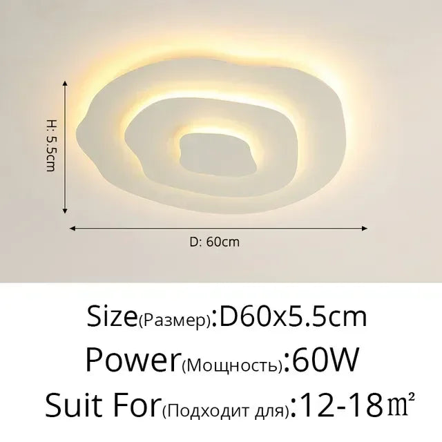 Nordic Corrugated Bedroom Chandelier – Creative Flush Mount Ceiling Light for Bedroom, Living Room & Terrace