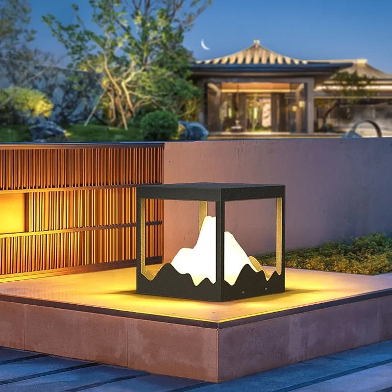 Solar Post Light Outdoor – IP65 Waterproof Auto Dusk to Dawn Stainless Steel Pathway Lamp for Garden, Villa, Courtyard, Fence Lighting