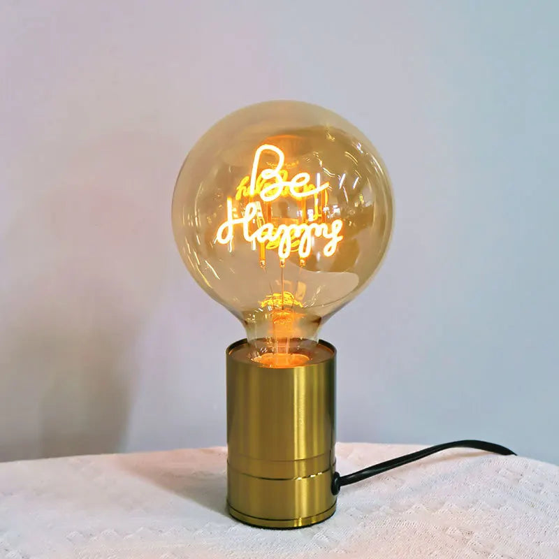 LED Filament Letter Bulb G125 LOVE – Warm Ambient Edison Light for Bedroom and Home Décor