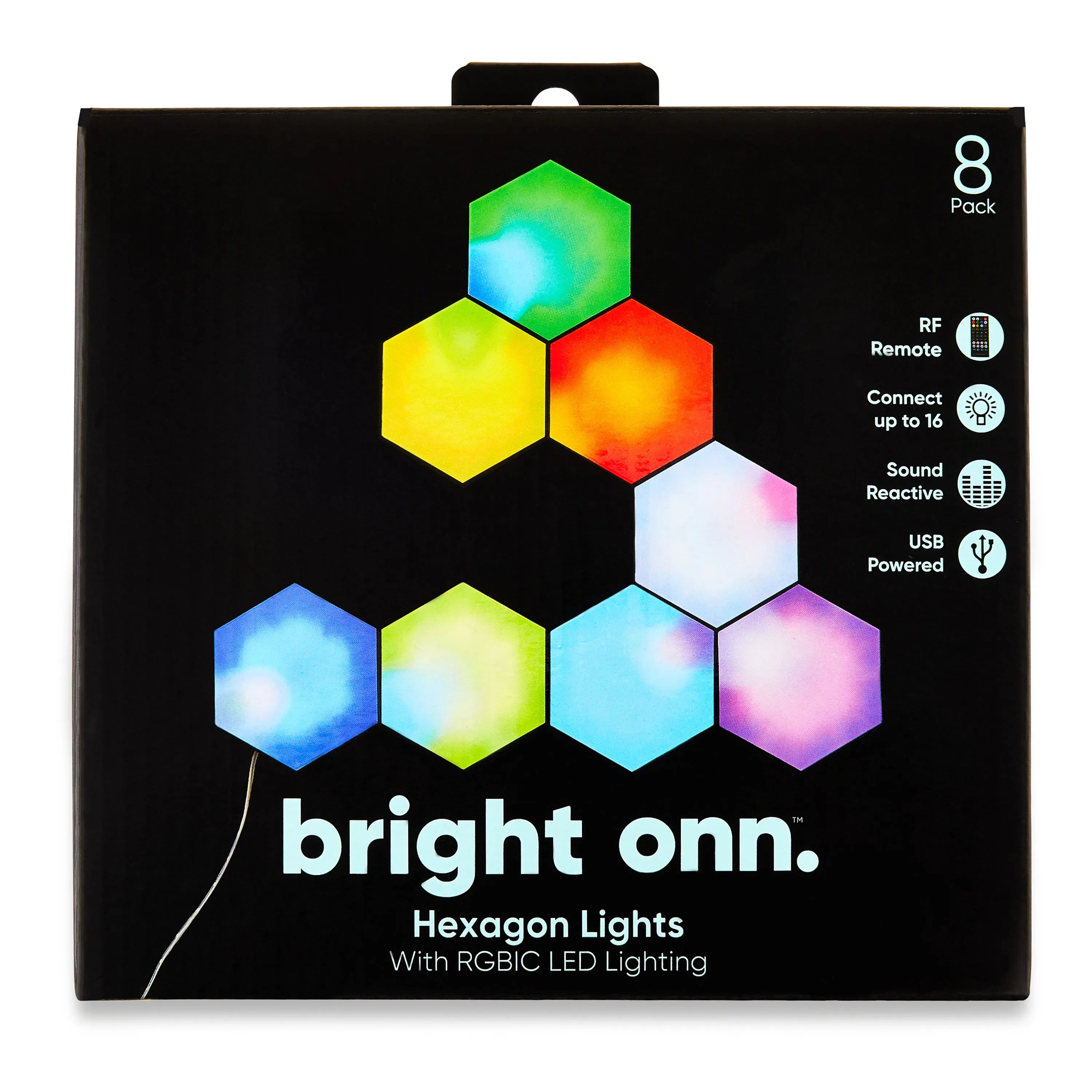 RGB LED Hexagon Wall Light – App Remote Controlled Gaming and Night Light Decoration