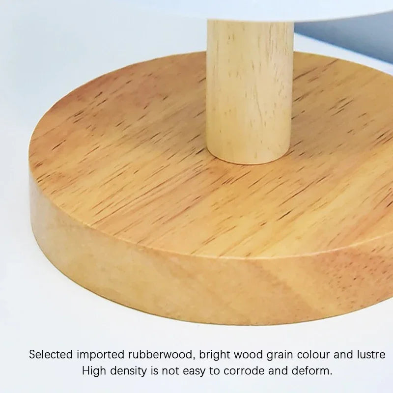 LED Square Decoration Table Lamp – Simple Chinese Style Dimmable Fabric Bedside Night Light with EU Plug