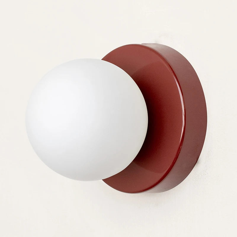 Nordic LED Glass Wall Lamp – Minimalist G9 Orb Sconce for Bedroom, Study, Hallway & Staircase
