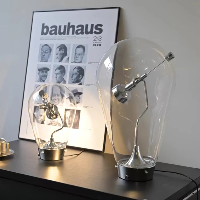 Nordic Designer Magnetic Gravity Adjustable Silver Lamp – Art Deco LED Bedside and Reading Light