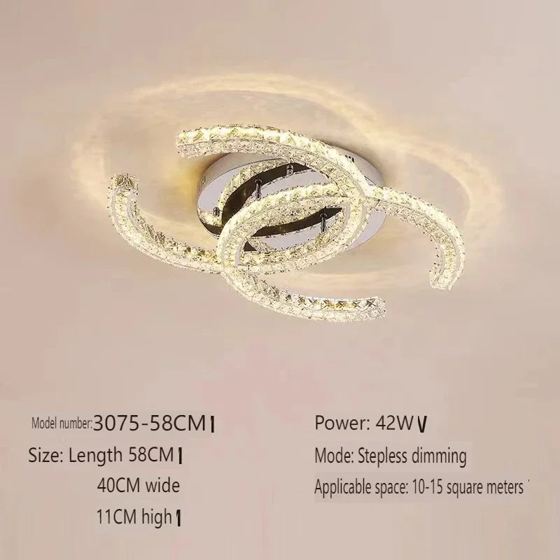 Modern 2024 Special-Shaped Crystal Chandelier – Elegant LED Ceiling Light for Living Room & Dining Room