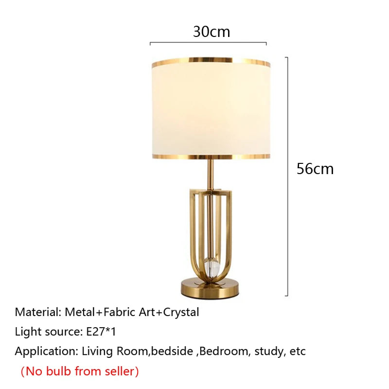 Nordic Luxury Metal Desk Lamp – Minimalist Post-Modern Bedside Light for Bedroom and Villa Living Spaces
