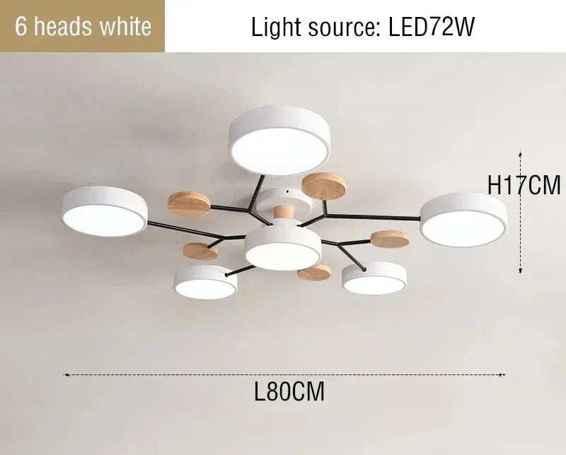 LED Chandelier – 3-Color Modern Ceiling Light for Living Room, Bedroom, Hotel & Apartment Décor