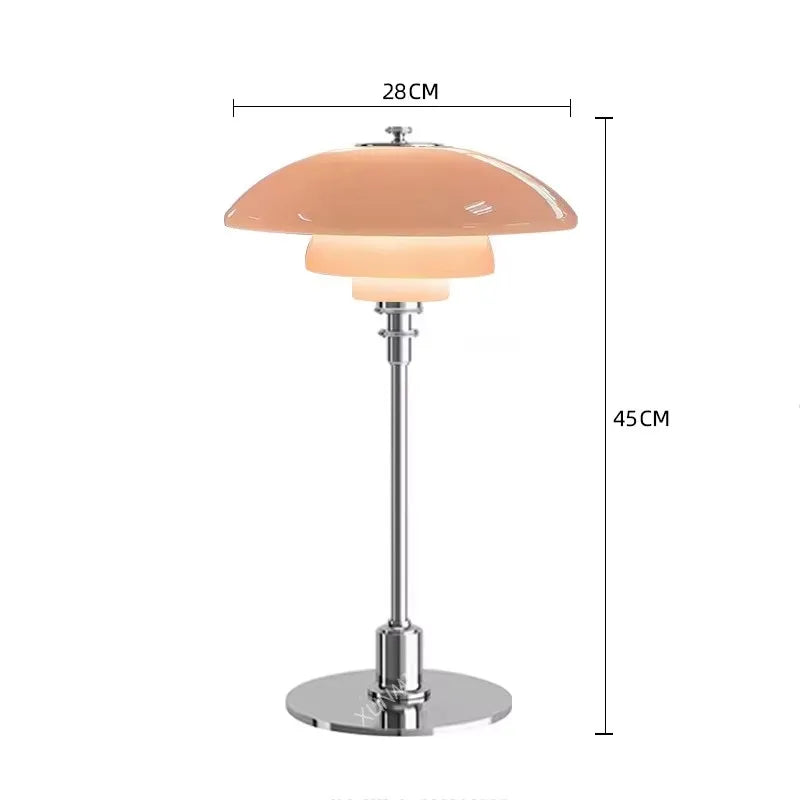 Nordic Designer Colored Glass Table Lamp – Modern Reading Light for Bedroom, Bedside, and Living Room Decoration