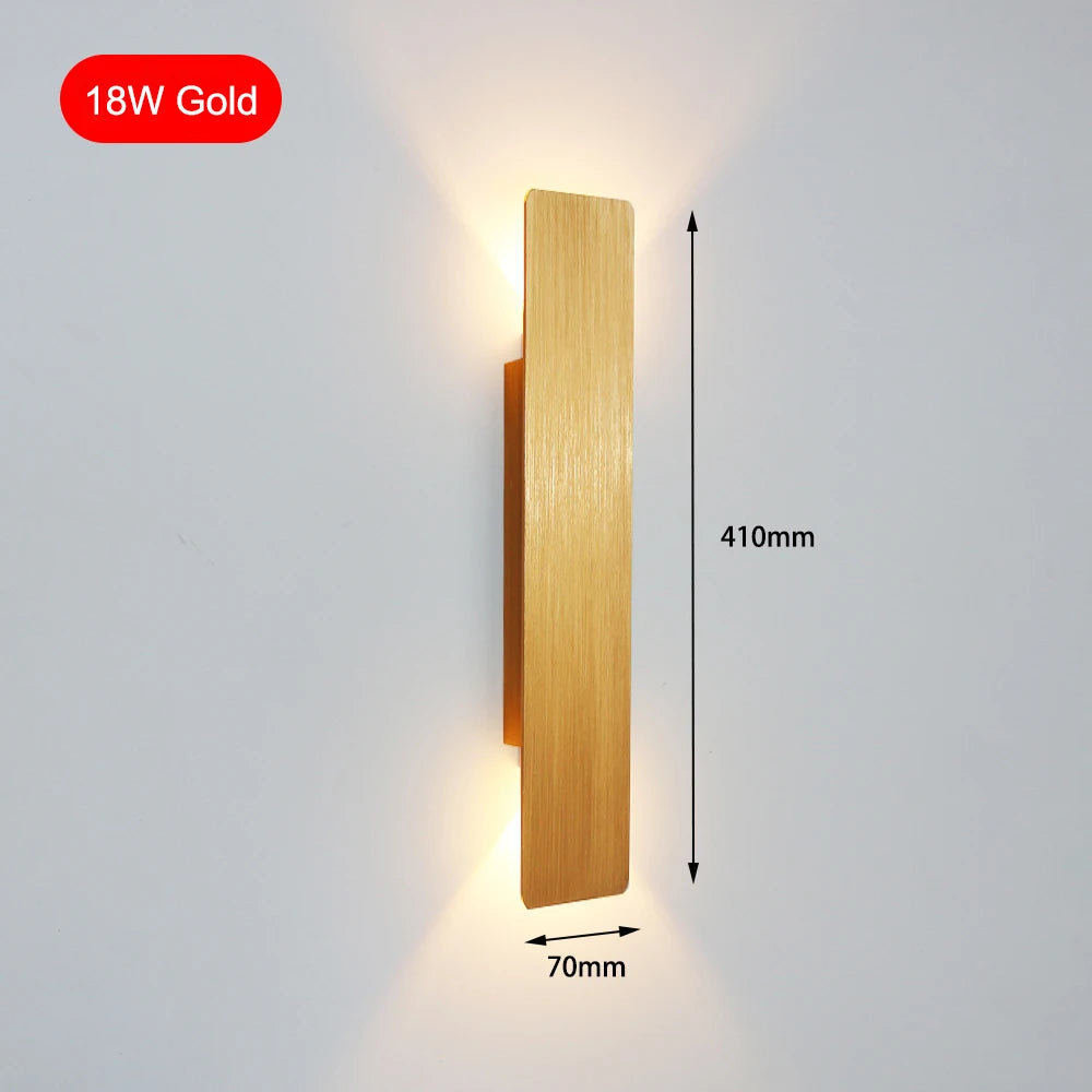 Modern LED Up &amp; Down Wall Lamp – Aluminum Indoor Sconce for Bedroom, Living Room, Aisle, and Corridor Lighting