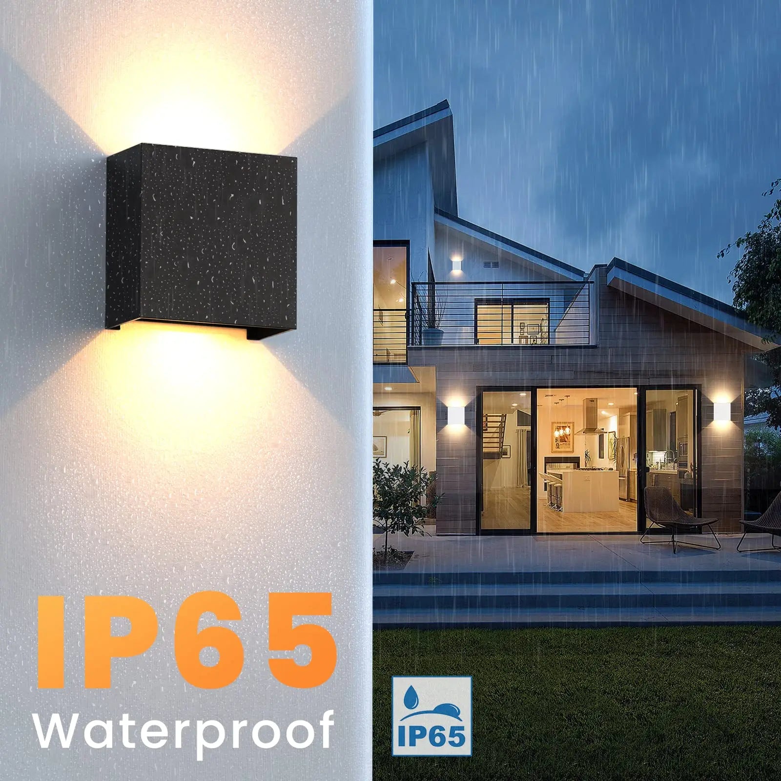 Modern LED Up & Down Wall Sconce – 6W Indoor & Outdoor IP65 Waterproof Aluminum Light