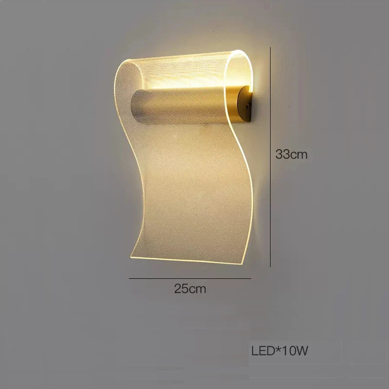 LED Art Paper Iron &amp; Acrylic Designer Chandelier – Modern Gold Hanging Lamp for Foyer, Living Room & Luxury Interiors