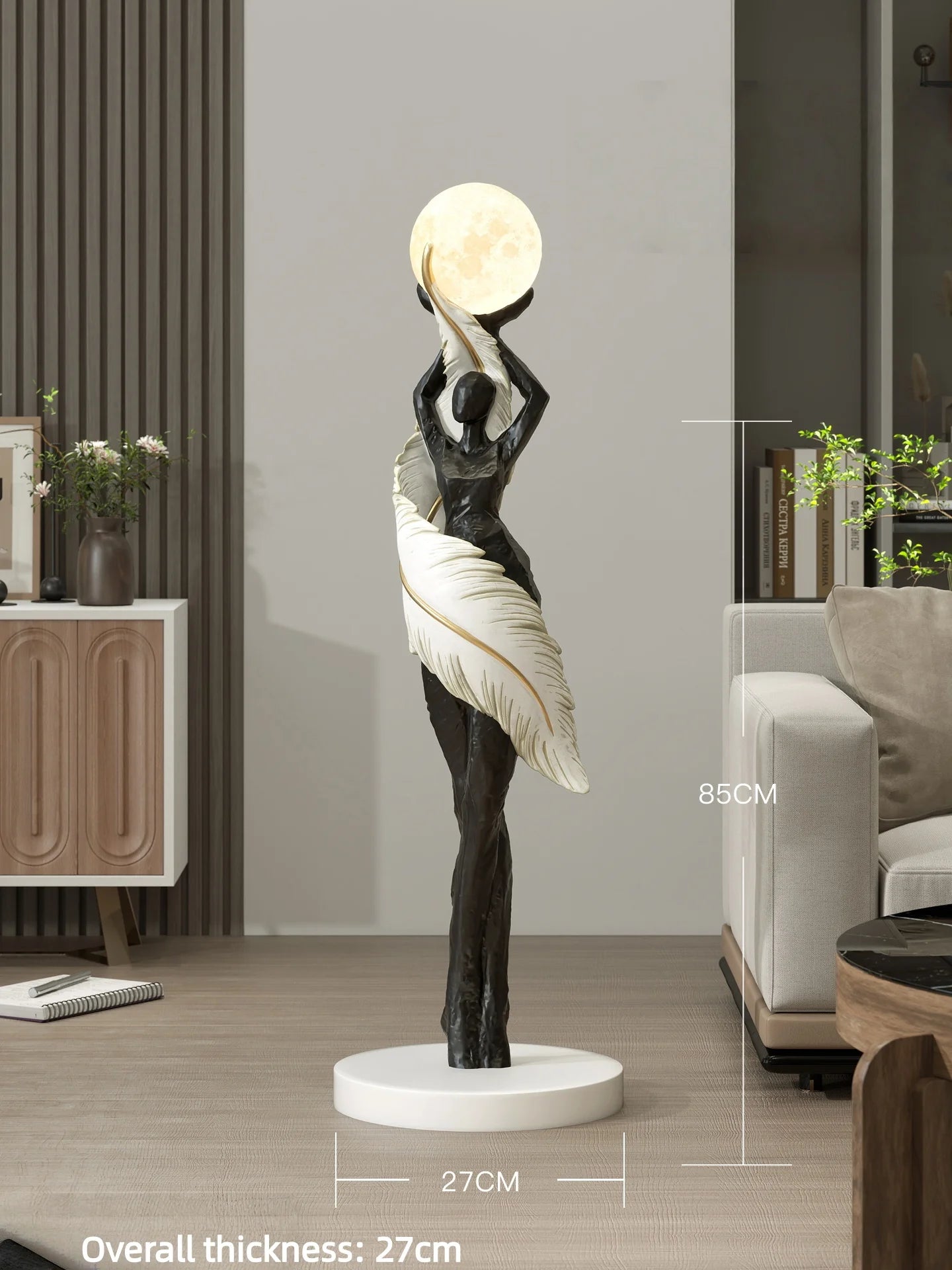 Modern Art Humanoid Floor Lamp – High-End Resin Sculpture LED Atmosphere Light for Living Room and Bedroom