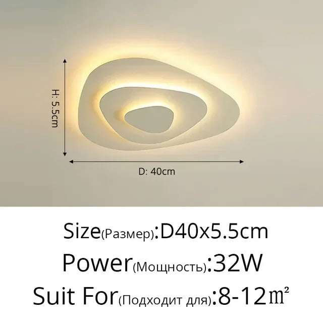 Nordic Corrugated Bedroom Chandelier – Creative Flush Mount Ceiling Light for Bedroom, Living Room & Terrace