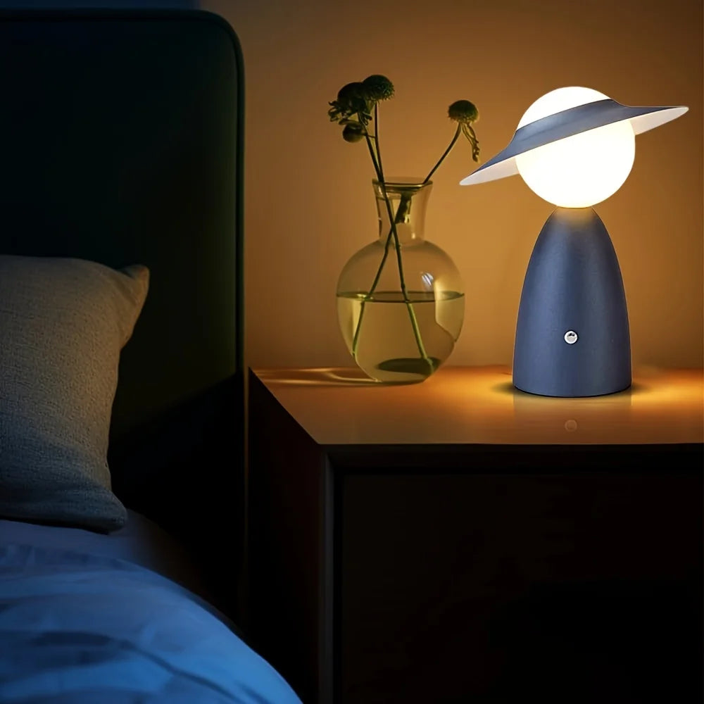 Cordless Charging Desk Lamp – Portable Warm Light Touch-Control Lamp with Stepless Dimming for Home and Office