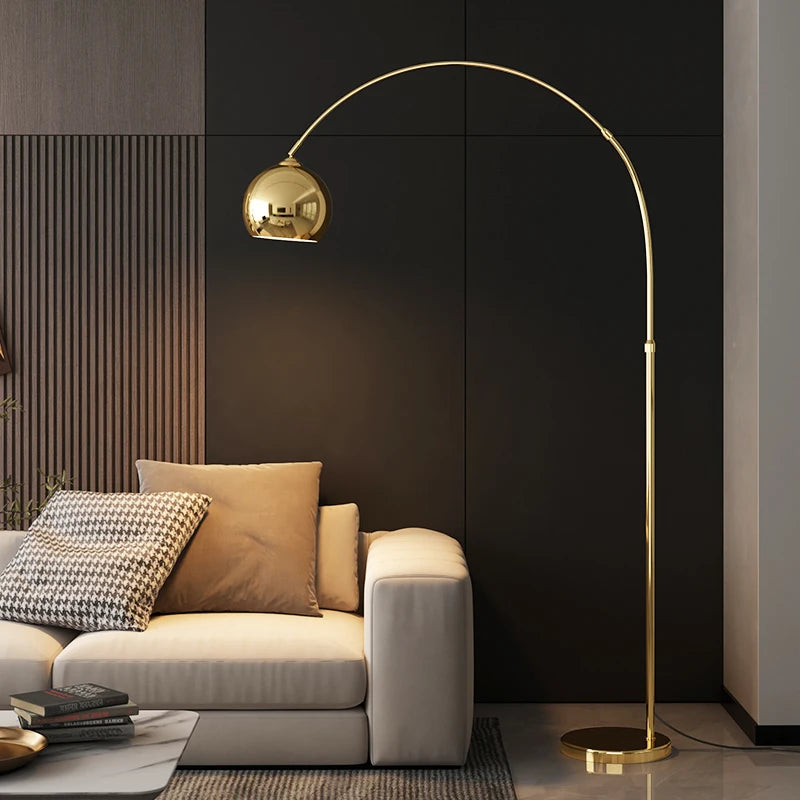 Nordic Luxury Adjustable Fishing Floor Lamp – Modern Living Room and Bedroom Sofa-Side LED Standing Light