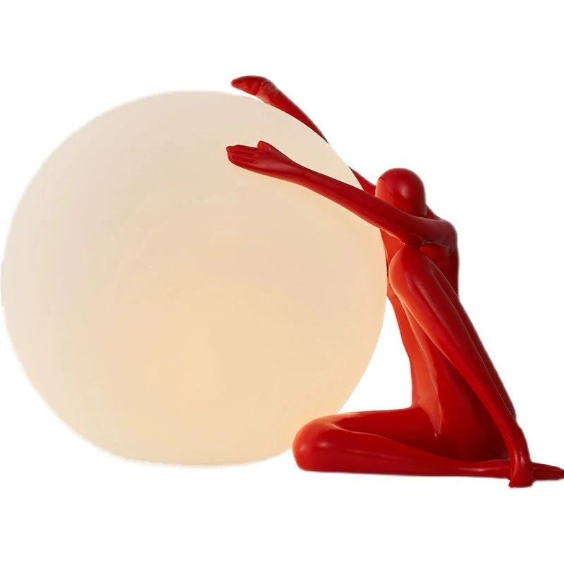 Modern Pedestrian Sculpture Ball Lamp – Creative Art Table Light for Bedroom, Living Room, and Bedside Décor
