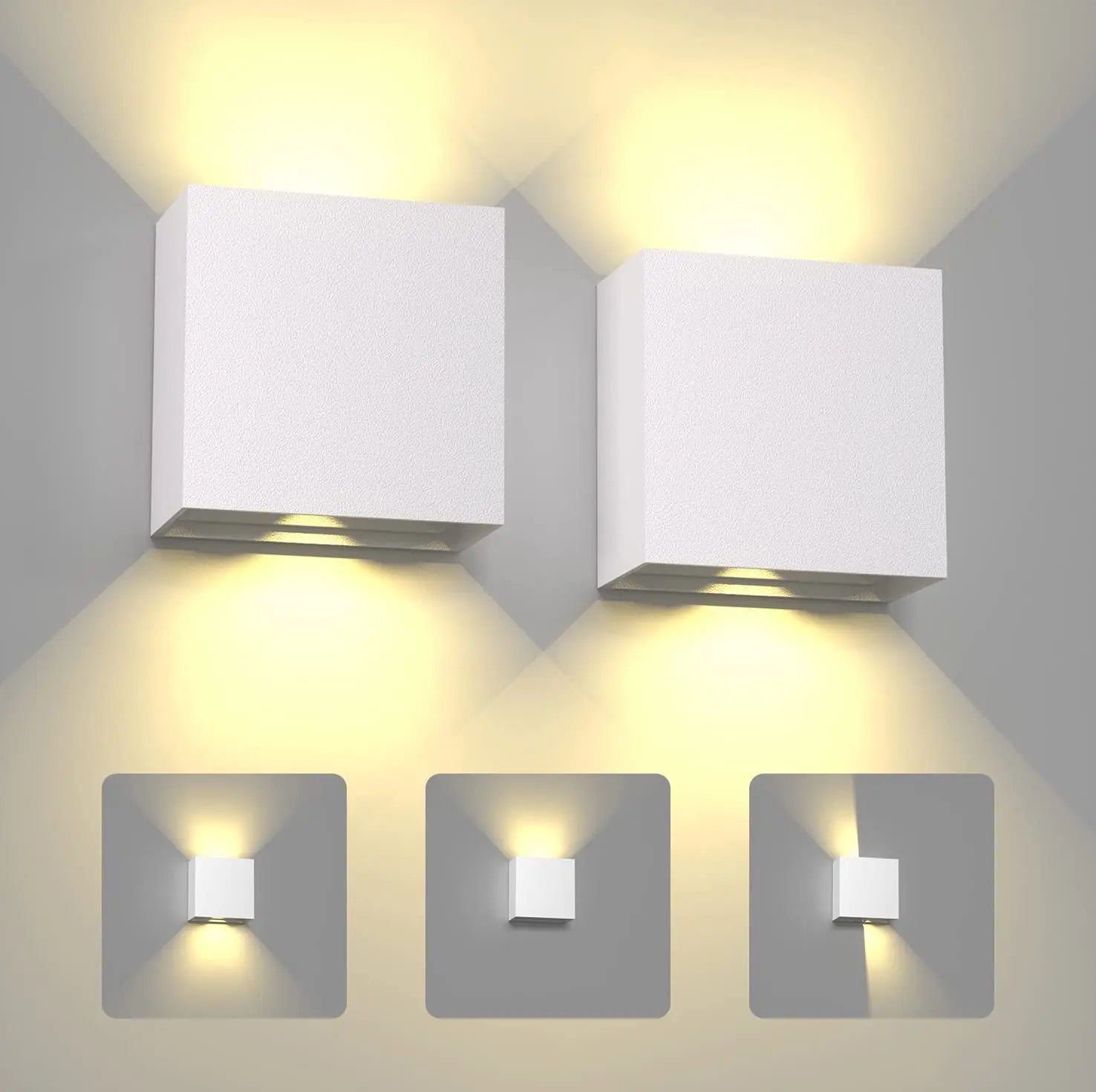 Modern LED Up & Down Wall Sconce – 6W Indoor & Outdoor IP65 Waterproof Aluminum Light
